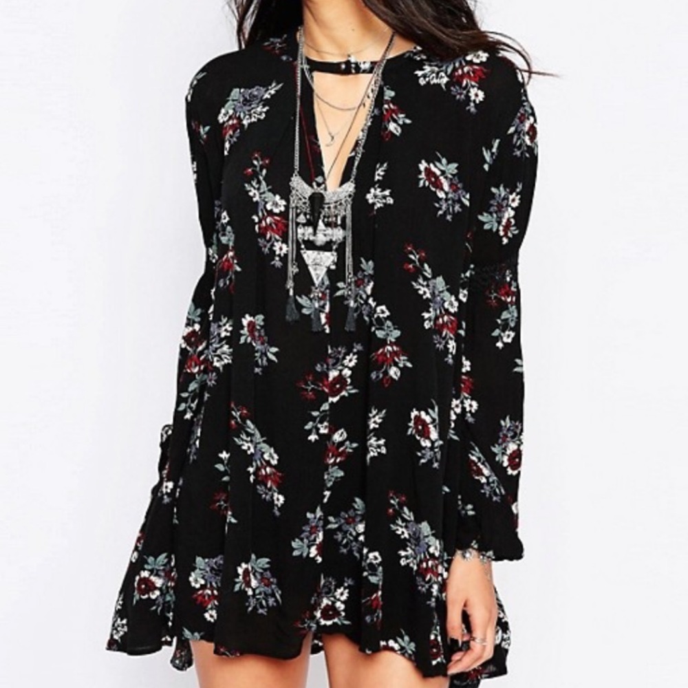 Free People Tree Swing floral top tunic dress
